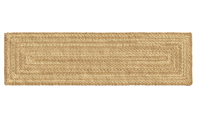 Natural braided runner jute rug. 3d render