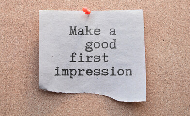 Make a good first impression