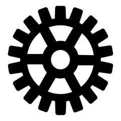 Obraz premium Black gear wheel icons sticker. Simple outline spot illustration for web graphic design
