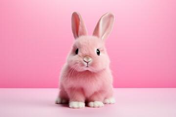 Cute Domestic Rabbit Portrait for Easter Celebration with selective focus and copy space