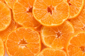 fresh juicy sliced ​​tangerines, background of sliced ​​tangerines 5