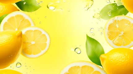lemons in various configurations - obrazy, fototapety, plakaty
