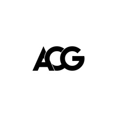 acg lettering initial monogram logo design