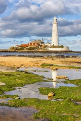 Foto op Canvas St. Mary's Lighthouse at Whitley Bay, North Tyneside, Uk. The Lighthouse is a grade II listed building  © Jim