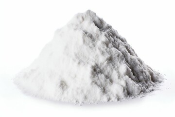 Pristine White Salt Pile Isolated on White Background. Generative ai