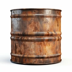 Fototapeta premium Rusty Old Metal Barrel. Generative ai
