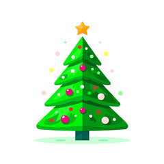 vector colorful christmas tree without background for christmas for postcard