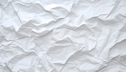 Crumpled white paper texture background