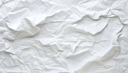 Crumpled white paper texture background