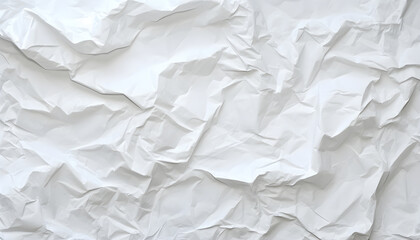 Crumpled white paper texture background
