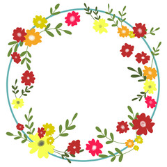 Floral wreath illustration