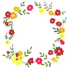Floral wreath illustration