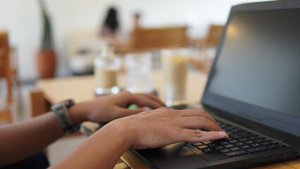 someone working at the cafe