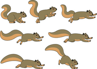 Running Squirrel Animation Sprite