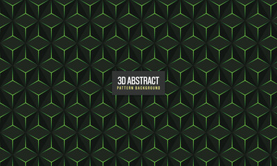 vector green 3d abstract geometric pattern background wallpaper