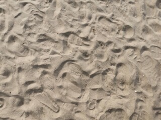 Top view of sand beach background 
