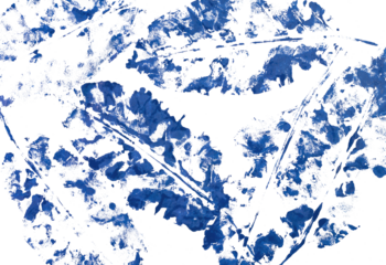 Abstract blue watercolor on a white background.