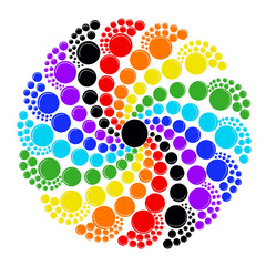 Rainbow dots