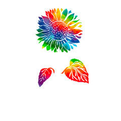 LGBQT Rainbow Flower