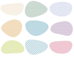 カラフルなふにゃふにゃの円形セット