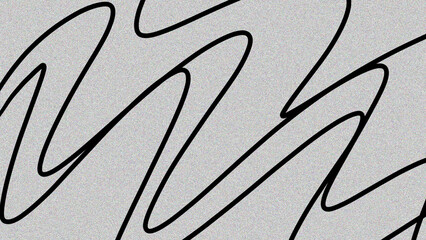 black and white background with black curved lines 