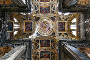 Fototapeta premium Jesus Church (Chiesa del Gesu) - Genoa, Italy
