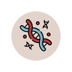 illustration of medical set icons such as body anatomy