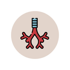 illustration of medical set icons such as body anatomy