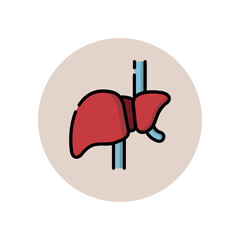 illustration of medical set icons such as body anatomy