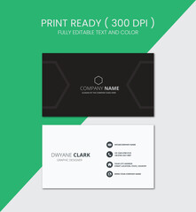 Clean and Minimal Corporate Business Card Print Ready 