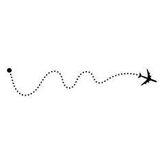 Airplane Dotted Vector
