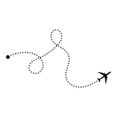 Airplane Dotted Vector