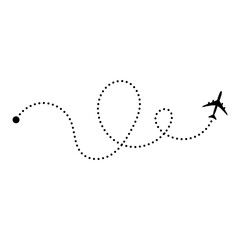 Airplane Dotted Vector