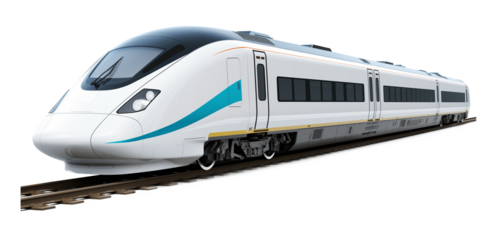 Bullet Train Isolated on Transparent Background
