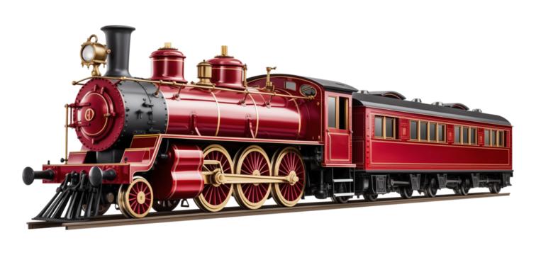 Train Isolated on Transparent Background
