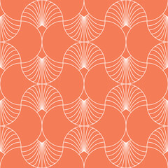 Seamless colorful art deco ogee textile pattern vector