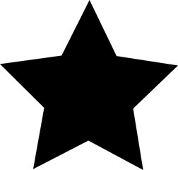 Obraz premium Black Fill Star Icon. Minimalist silhouette star icon, star shape symbol. Modern geometric element, shining star icon, abstract sparkle silhouettes symbol vector on transparent background.