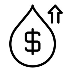 water price line icon