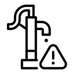 water pump line icon