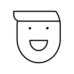 smiling line icon
