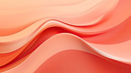  Smooth, flowing curves in a Peach Fuzz 2024 palette, blending elegance with contemporary abstract design.