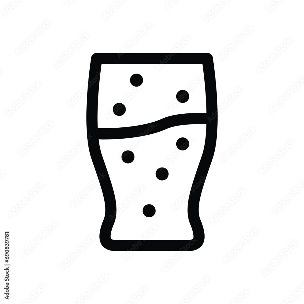 Poster Alcohol beer cup vector icon