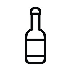 Alcohol wine bottle vector icon