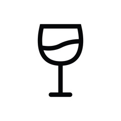 Drink wine glass vector icon