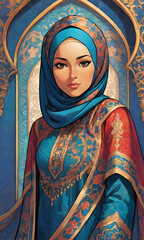 Portrait of Muslim Girl