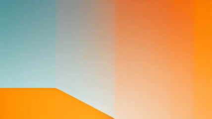 カラフルなオレンジ ピンクの境界線と明るい中心を持つ青い水彩絵の具の背景デザイン、鮮やかな苦しめられたグランジ テクスチャを持つ水彩画の裁ち落としとフリンジ - obrazy, fototapety, plakaty