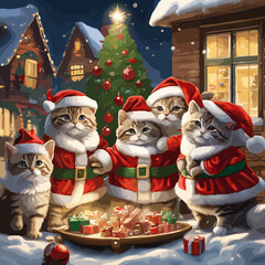 santa claus with gifts