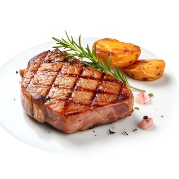pork chop steak real photo photorealistic stock