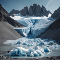 melting of glaciers, global warming, climate crisis
