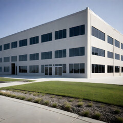 modern sleek warehouse office building facility exterior architecture
